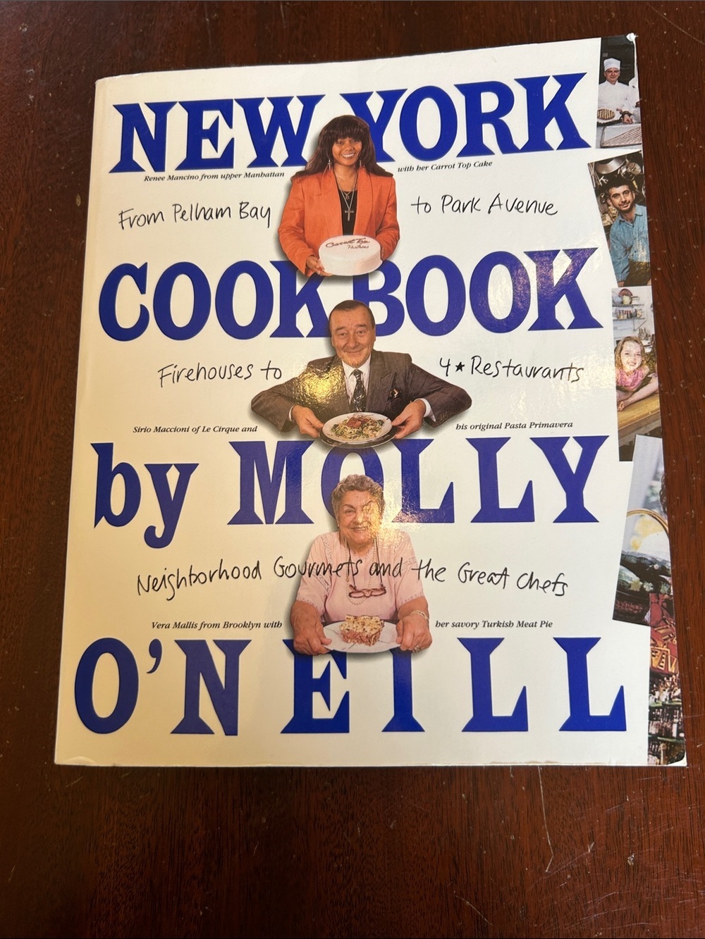 New York Cookbook by Molly O'Neill - White & Blue Cover